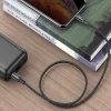 Кабель ROCK Charge Sync Round Cable R2 USB-C to Lightning Black 1 m