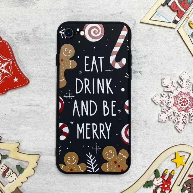 Чехол Upex Christmas Series для iPhone SE 2020/8/7 Eat and Drink (UP33159)