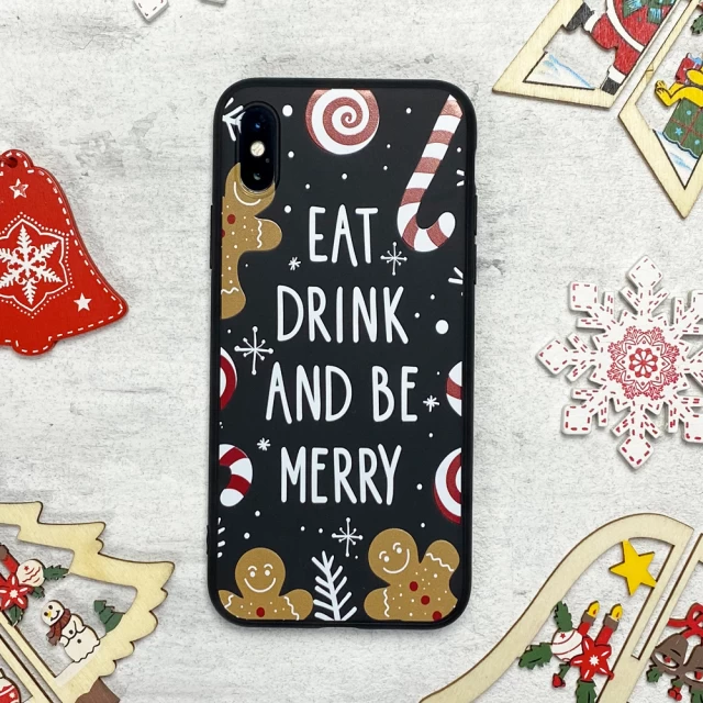 Чехол Upex Christmas Series для iPhone XS Max Eat and Drink (UP33164)