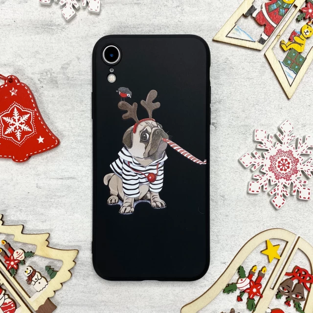 Чехол Upex Christmas Series для iPhone XR Pug (UP33179)