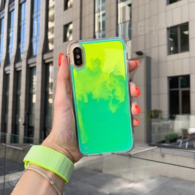 Чехол Upex Neon Case для iPhone XS/X Green/Yellow (UP33611)