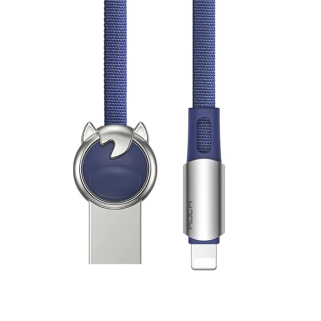Кабель ROCK Lightning - USB Horse Blue 1m (RCB0677)