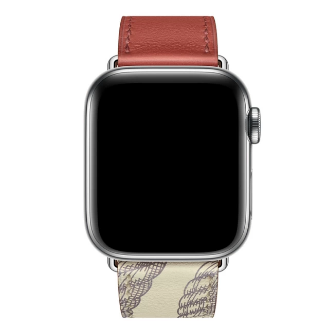 Ремінець Upex Single Tour для Apple Watch 49 | 45 | 44 | 42 mm Brique/Beton Swift Leather