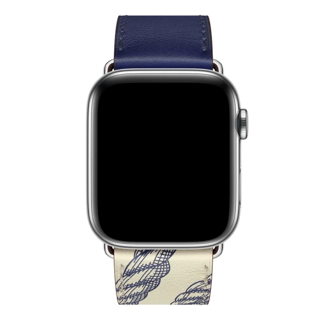 Ремінець Upex Single Tour для Apple Watch 49 | 45 | 44 | 42 mm Encre/Beton Swift Leather