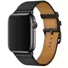 Ремінець Upex Single Tour для Apple Watch 49 | 45 | 44 | 42 mm Noir Swift Leather