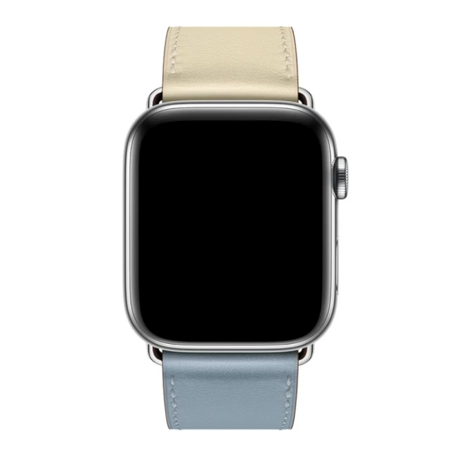 Ремінець Upex Single Tour для Apple Watch 49 | 45 | 44 | 42 mm Bleu Lin/Craie/Bleu du Nord Swift Leather