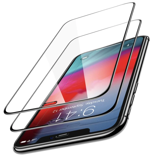 Защитное стекло Baseus Full Coverage Curved Tempered Glass 0.3 mm Black (2 pcs pack) For iPhone 11 Pro Max/XS Max (SGAPIPH65S-KC01)