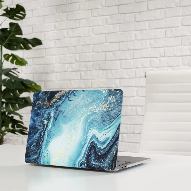 Чехол Upex Marble для MacBook Pro 16 (2019) Coral Abstract Blue (UP5560)