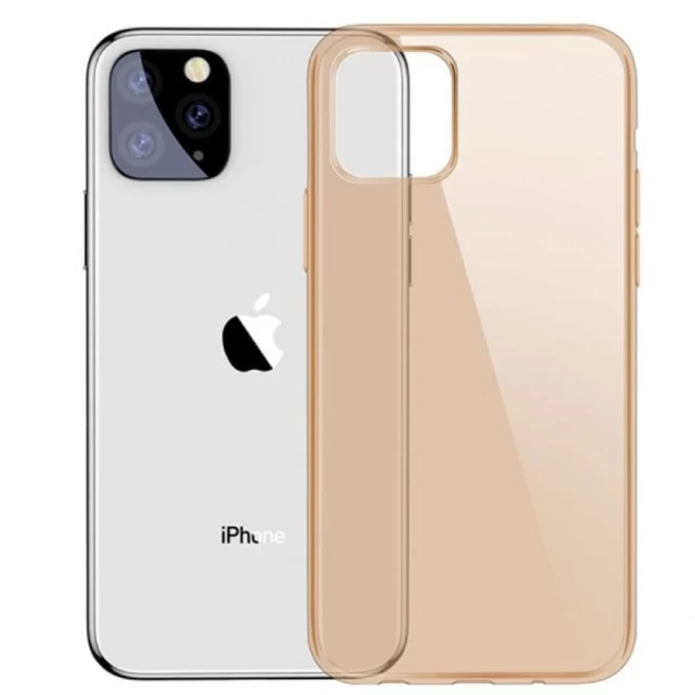 Чохол силіконовий Baseus Simplicity Series для iPhone 11 Pro Max Transparent Gold (ARAPIPH65S-0V)