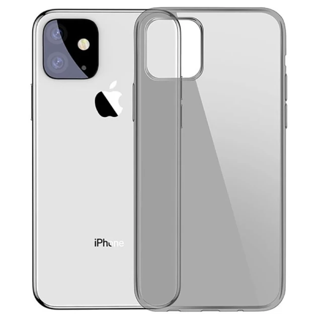 Чехол силиконовый Baseus Simplicity Series для iPhone 11 Transparent Black (ARAPIPH61S-01)