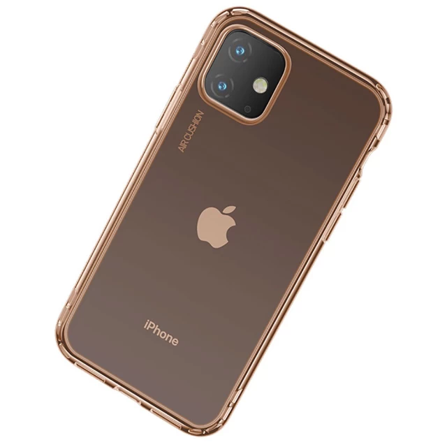 Чохол Baseus Safety Airbags Case для iPhone 11 Transparent Gold (ARAPIPH61S-SF0V)