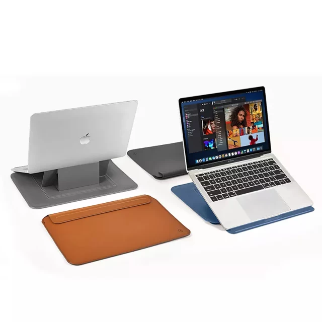 Чохол-папка WIWU Skin Pro Stand Sleeve для MacBook Air 13 M1/M2 (2018-2022) | Pro 13 M1/M2 (2016-2022) Black