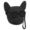 Чохол для навушників Upex для Apple AirPods 2/1 Funny Series French Bulldog Black (UP78607)