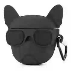 Чехол для наушников Upex для Apple AirPods 2/1 Funny Series French Bulldog Black (UP78607)