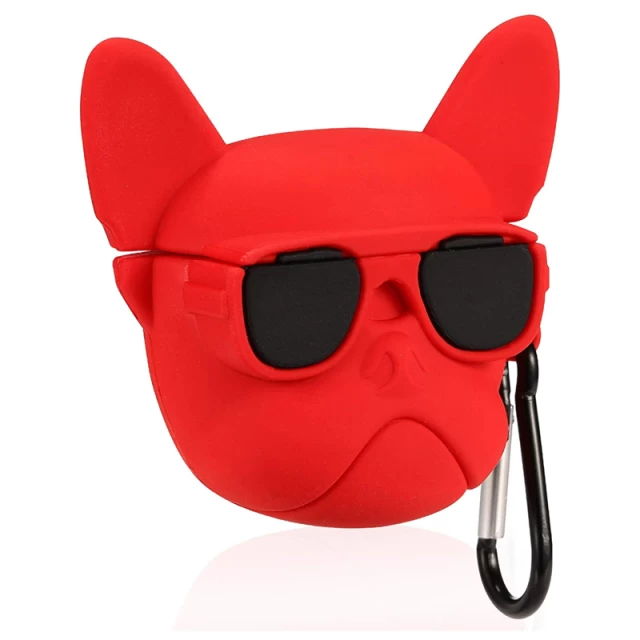 Чохол для навушників Upex для Apple AirPods 2/1 Funny Series French Bulldog Red (UP78608)