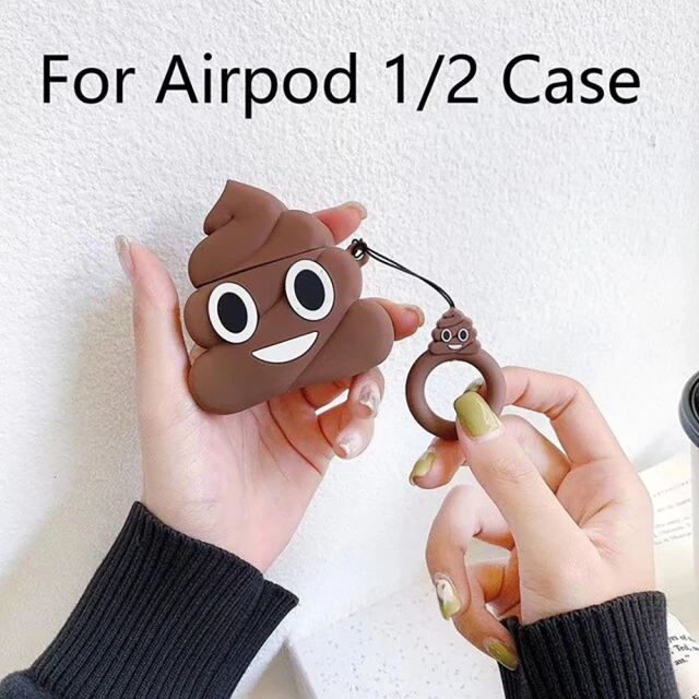 Чохол для навушників Upex для Apple AirPods 2/1 Funny Series Brown Poo (UP78612)