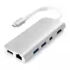 USB-хаб Satechi Aluminum Type-C Multimedia Adapter Silver (ST-TCMM8PAS)