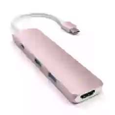 USB-хаб Satechi Aluminum Type-C Slim Multi-Port Adapter 4K Rose Gold (ST-CMAR)