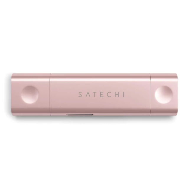 USB-хаб Satechi Aluminum Type-C USB 3.0 and Micro/SD Card Reader Rose Gold (ST-TCCRAR)