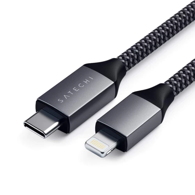 Кабель Satechi Cable USB-C to Lightning Space Gray 1.8 m (ST-TCL18M)