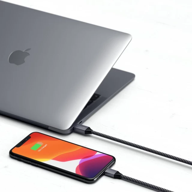 Кабель Satechi Cable USB-C to Lightning Space Gray 1.8 m (ST-TCL18M)