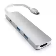 USB-хаб Satechi Aluminum Type-C Slim Multi-Port Adapter 4K Silver (ST-CMAS)