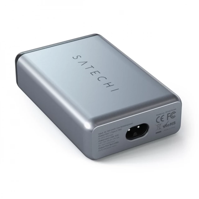 Сетевое зарядное устройство Satechi USB-C 75W Travel Charger Space Gray (ST-MCTCAM)