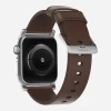 Ремінець Nomad Modern Strap для Apple Watch 49 | 45 | 44 | 42 mm Silver/Brown (NM1A4RSM00)