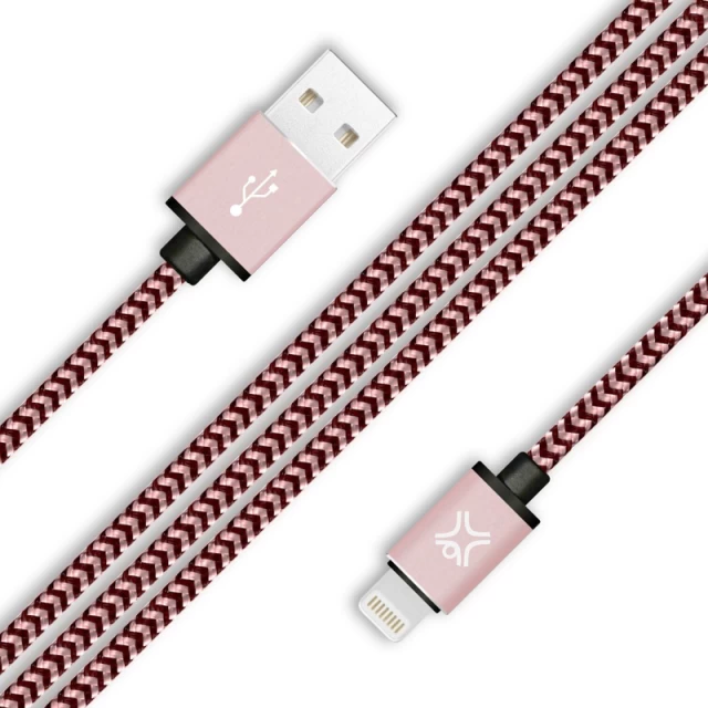 Кабель XtremeMac Lightning to USB Nylon Cable Rose Gold 1.2 m (XCL-PRC-33)