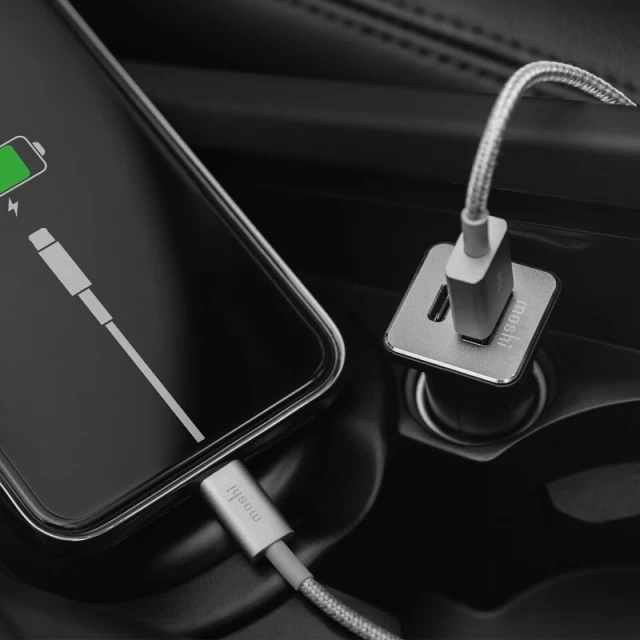 Автомобильное зарядное устройство Moshi QuikDuo Car Charger USB-C PD/QC Black (36 W) (99MO022072)