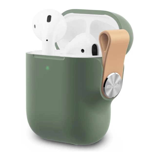 Чехол для Airpods 2/1 Moshi Pebbo Case Mint Green for Charging/Wireless Case (99MO123841)