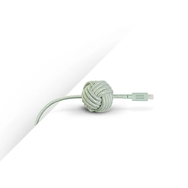 Кабель Native Union Night Cable USB-A to Lightning Sage 3 m (NCABLE-L-GRN-NP)