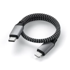 Кабель Satechi USB-C to Lightning Space Gray 0.25 m (ST-TCL10M)