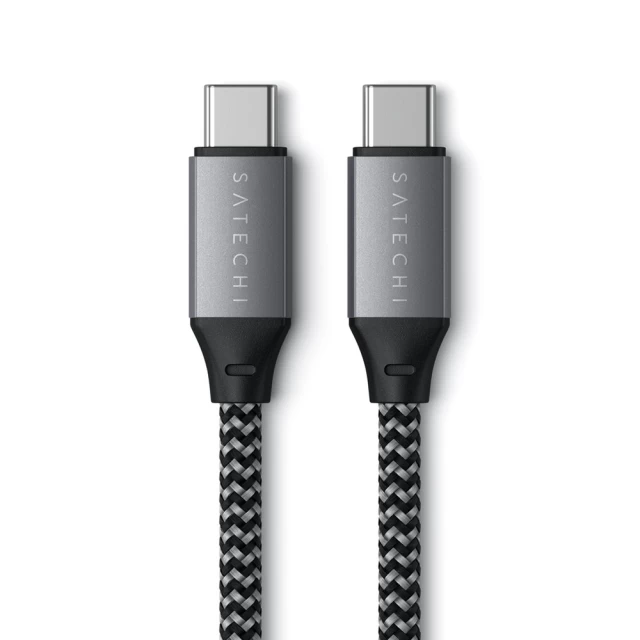 Кабель Satechi USB-C to USB-C 100W Space Gray 25 cm (ST-TCC10M)