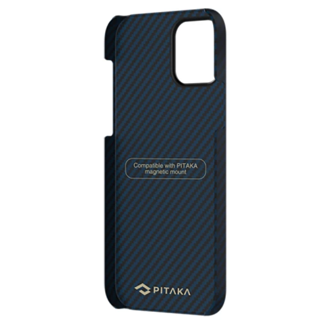 Чехол Pitaka MagEZ Twill Black/Blue для iPhone 12 (KI1208M)