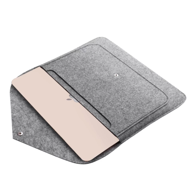 Чохол-конверт Gase для MacBook Air 13 M1/M2 (2018-2022) | Pro 13 M1/M2 (2016-2022) Light Grey (G795054)