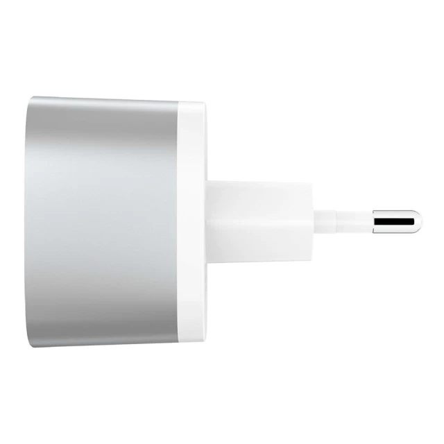 Сетевое зарядное устройство Belkin Home QC 18W USB-A with USB-C to USB-A Cable 1.2m Silver (F7U034VF04-SLV)