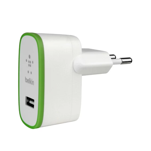 Мережевий зарядний пристрій Belkin Home 12W USB-A White (F8J040vfWHT)