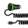 Автомобільний зарядний пристрій Belkin Boost Up (Lightning Cable + USB) 3.4Amp, (F8J154bt04-BLK)