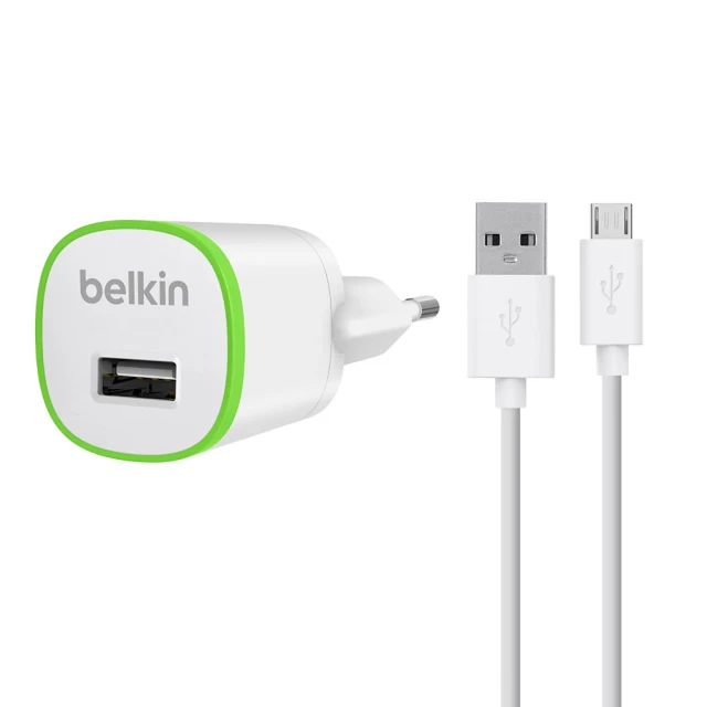 Сетевое зарядное устройство Belkin Micro 5W USB-A with USB-A to micro USB Cable White (F8M710vf04-WHT)