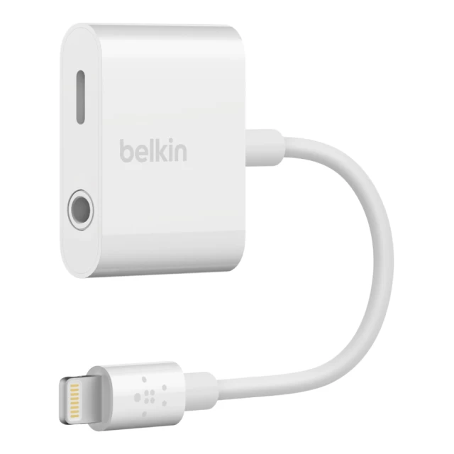 Адаптер Belkin Lightning to 3.5 mm audio + power, (F8J212btWHT)