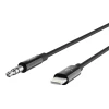 Кабель Belkin 3.5 mm Audio Cable to Lightning MFI, 0.9m,Black (AV10172BT03-BLK)
