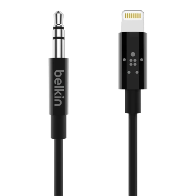 Кабель Belkin 3.5 mm Audio Cable to Lightning MFI, 0.9m,Black (AV10172BT03-BLK)