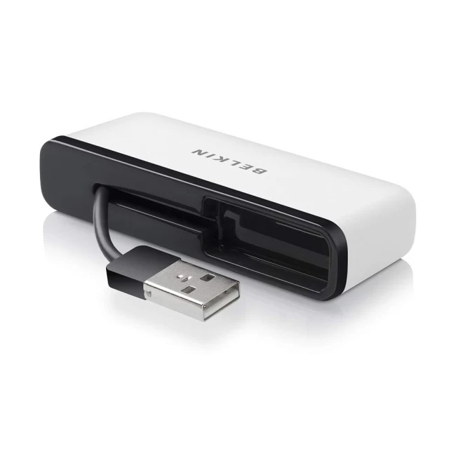 USB-Hub Belkin USB 2.0, Travel Hub, 4 порта, пассивный без БП, White (F4U021bt)