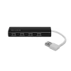 USB-Hub Belkin USB 2.0, Ultra-Slim Travel, 4 порта, пассивный без БП, Black (F4U042bt)