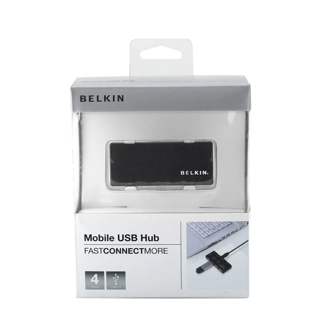USB-Hub Belkin USB 2.0 х 4 Mobile Hub Black (F5U404cwBLK)