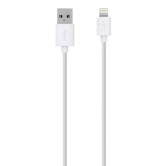 Кабель Belkin USB 2.0 Lightning charge/sync cable 1.2 m,White (F8J023bt04-WHT)