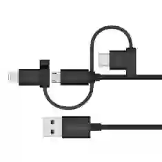 Кабель Belkin USB 2.0 Universal Micro-USB/ USB-C/ Lightning Connectors, 1.2 m, (F8J050BT04-BLK)