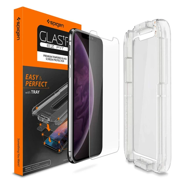 Защитное стекло Spigen для iPhone XS/X Glass 