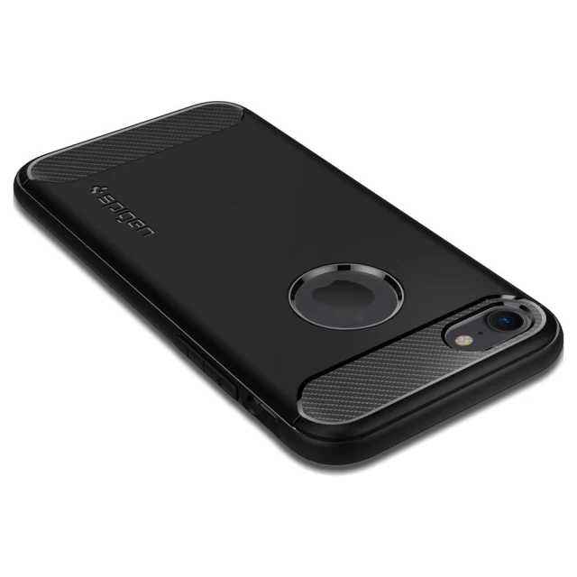Чохол Spigen для iPhone SE 2020/8/7 Rugged Armor Black (042CS20441)